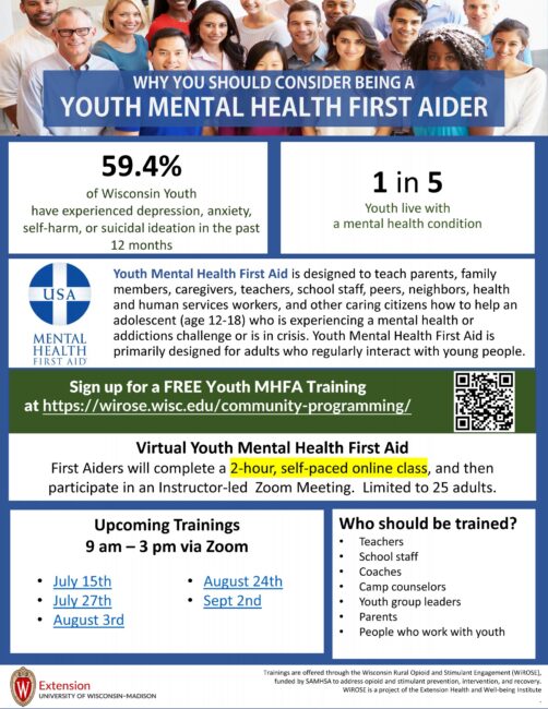 Adult & Youth Mental Health First Aid Training