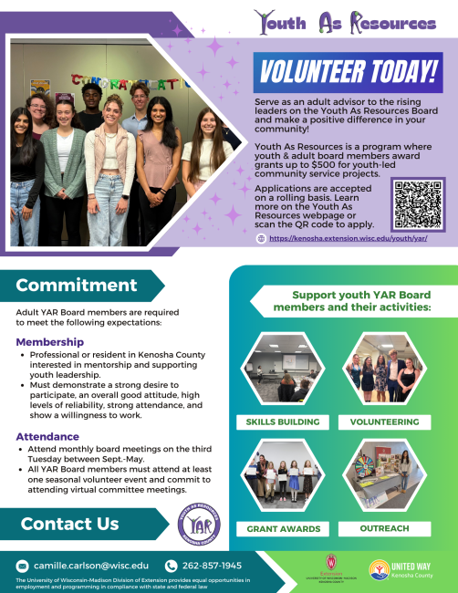 Apply today for an adult volunteer position!